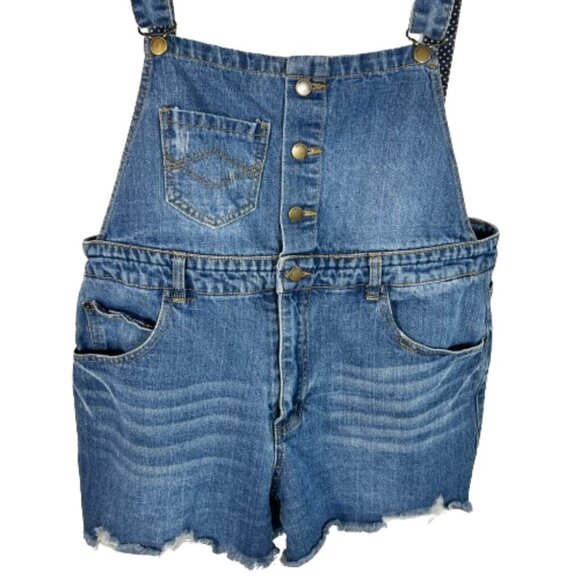Highway Jeans Womens Denim Jeans Overalls Cutoff Shorts Pockets Size Extra Large - Picture 3 of 13